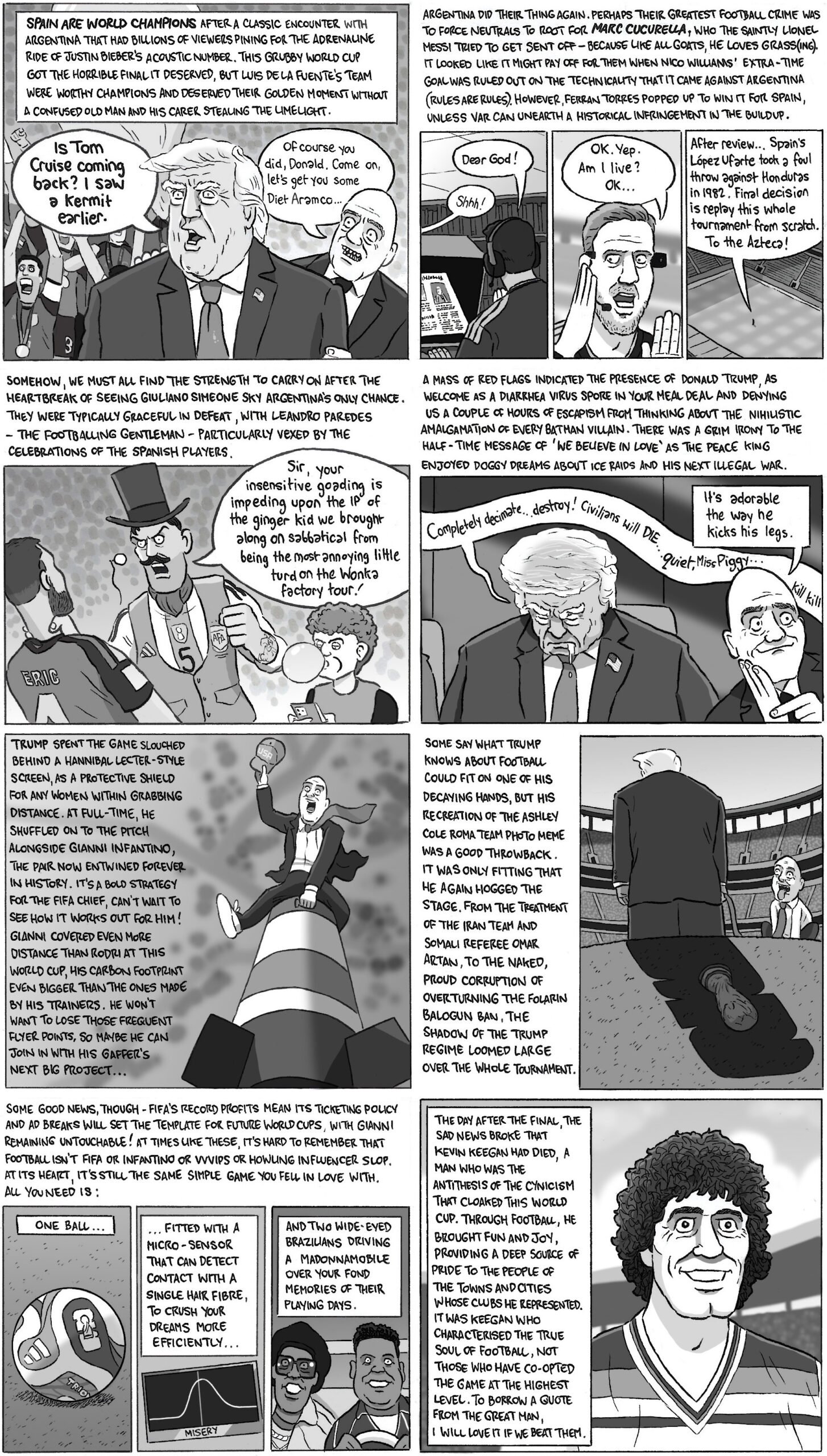 大卫·斯奎尔斯漫画:西班牙世界杯夺冠背后的特朗普阴影